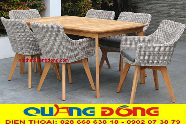 Bàn ghế mây nhựa nét đẹp chạm đến mọi cảm xúc